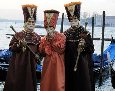 Benátský karneval, okamžik kdy se žebrák stává králem a král žebrákem