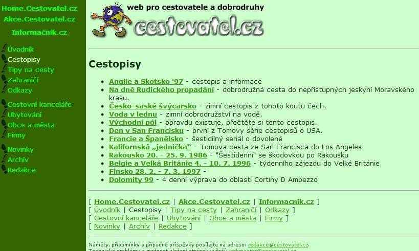 Cestovatel.cz 1998