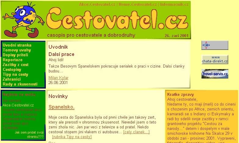 Cestovatel.cz 2001